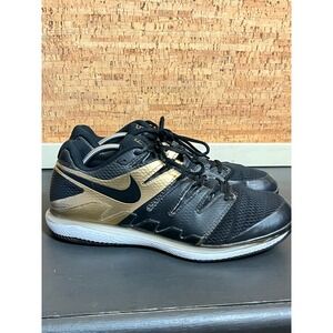 Nike Zoom Vapor Cage 4 Rafa Nadal Tennis Shoes Black Gold Mens Size 13